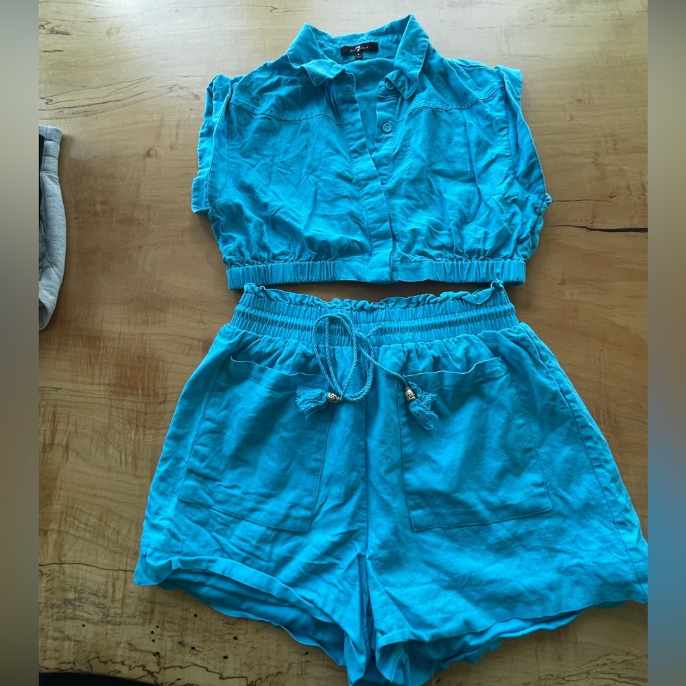 7 For All Mankind Vibrant Blue Set